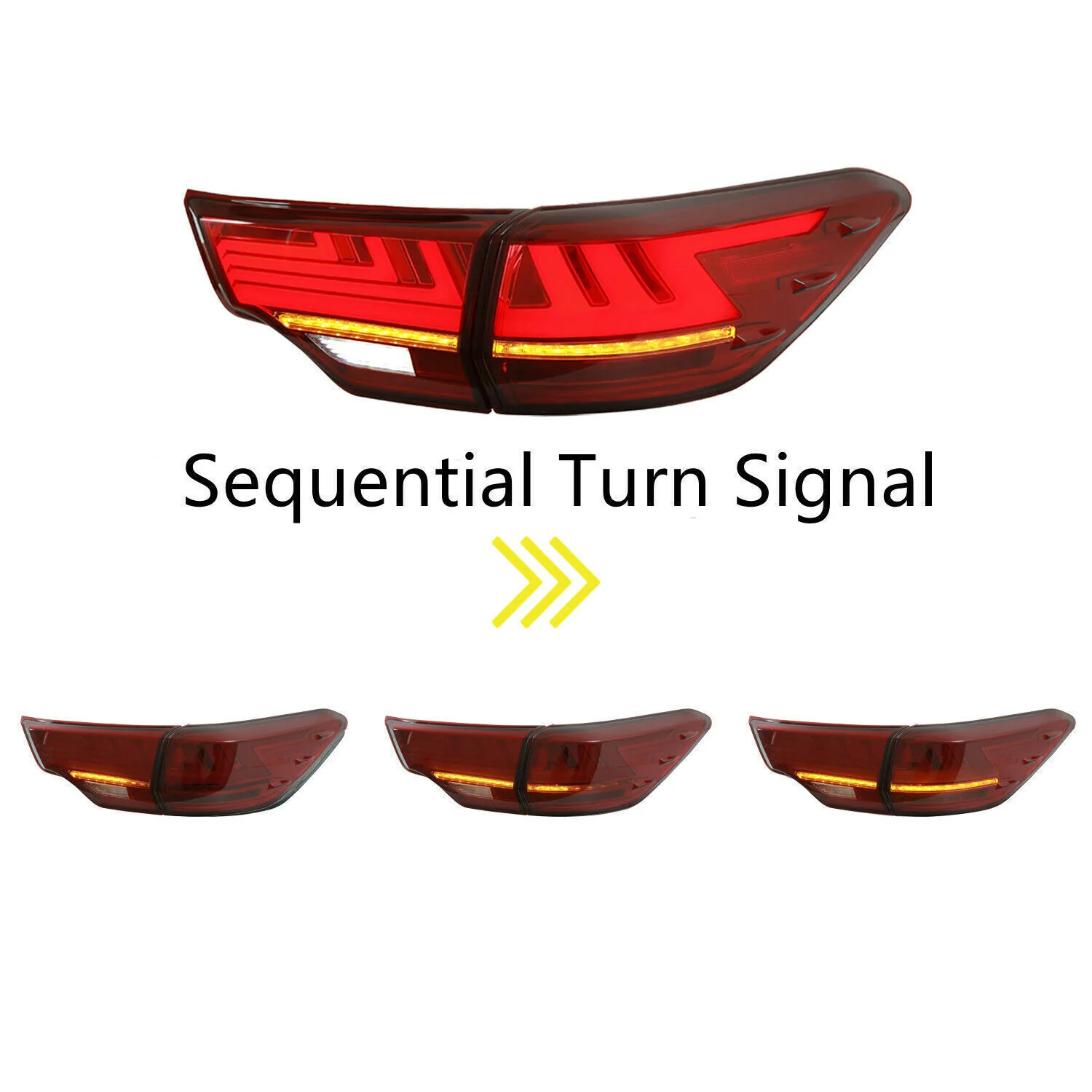 2014-2019 Toyota Highlander LED Taillights Assembly (pair) - Image 7
