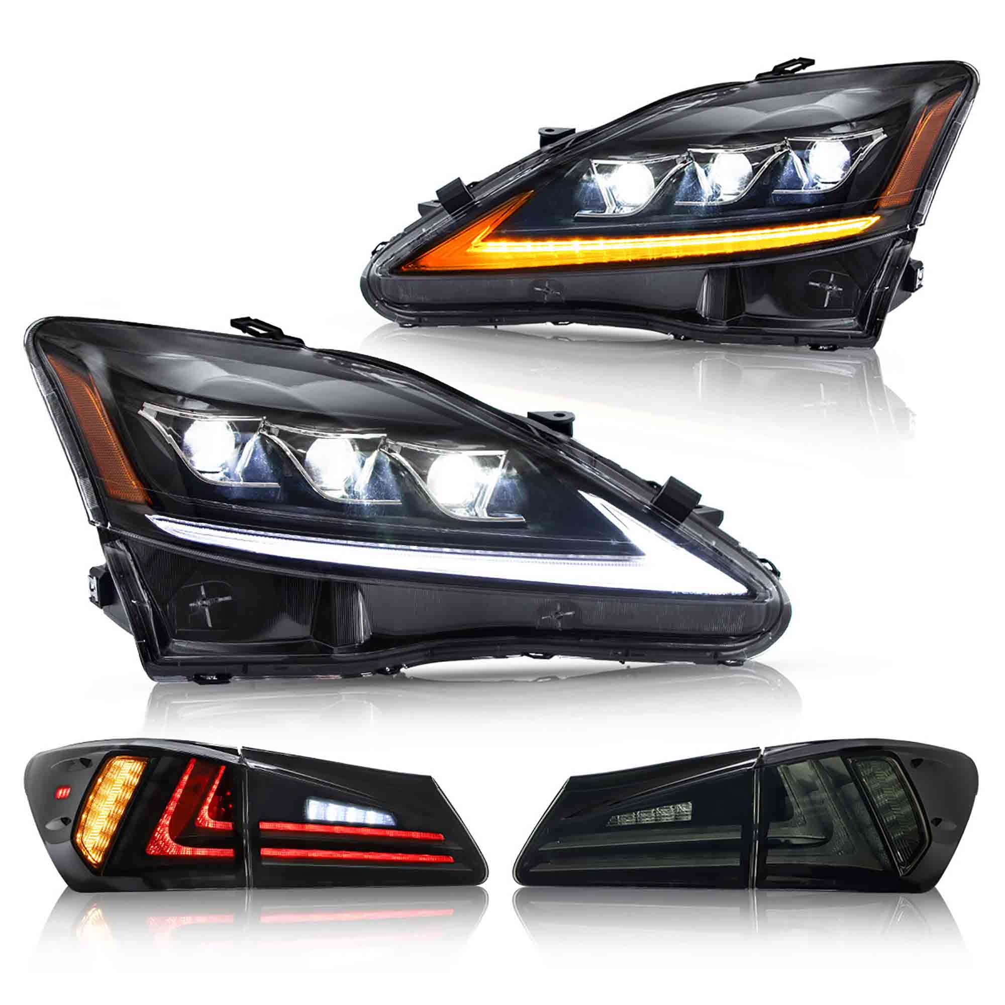 VLAND Full LED Headlights And Taillights For Lexus IS250 IS350 ISF 2006-2013 - Image 3