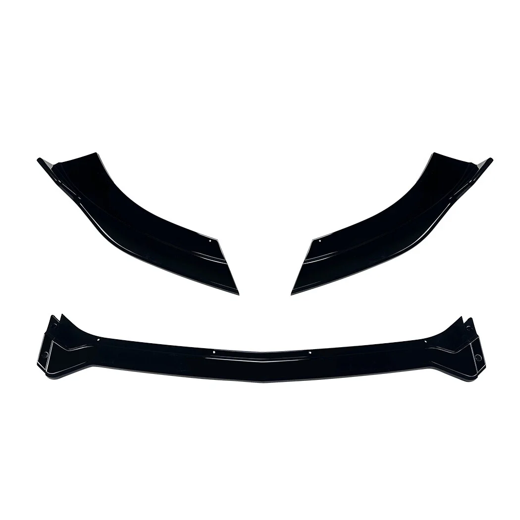 MP Style Front Bumper Lip Spoiler for Ford Mustang 2015-2017 - 3-Piece Aerodynamic Front Splitter Kit (Matte Black) - Image 4