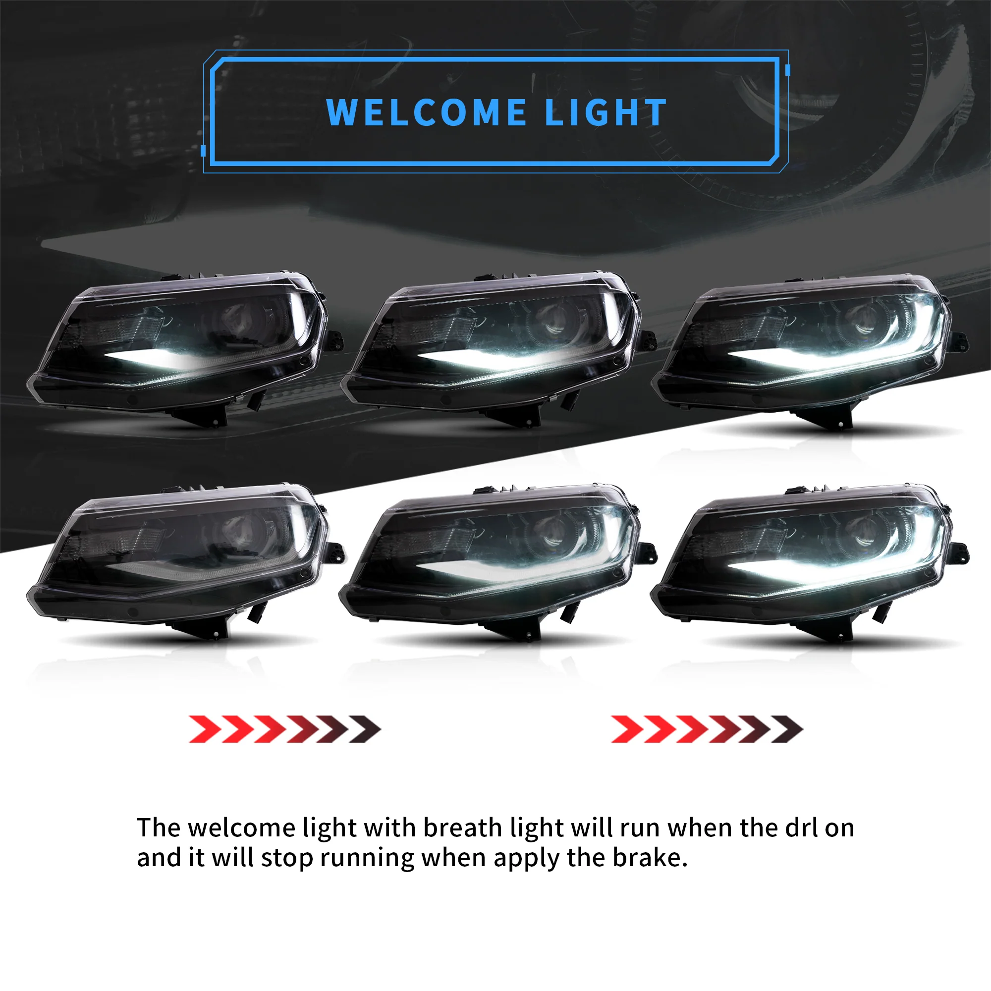 VLAND LED Headlights For 2016-2018 Chevrolet Camaro - Image 4
