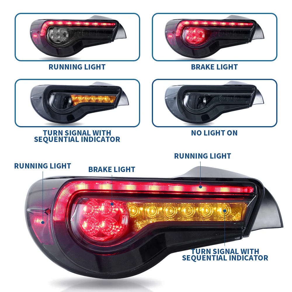VLAND LED Tail lights For Toyota 86 GT86, Subaru BRZ, Scion FRS 2012-2021 Rear lamps - Image 2