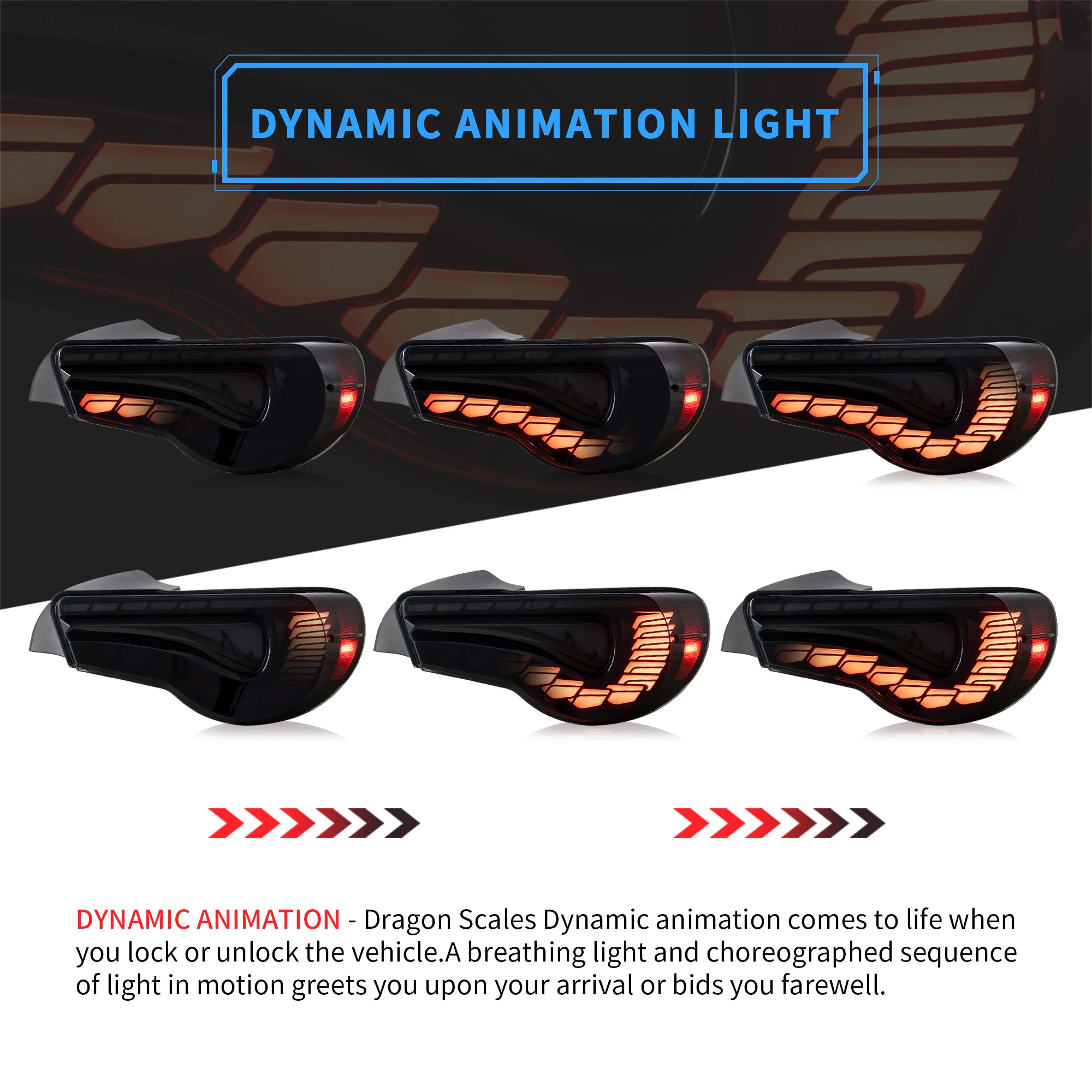 VLAND LED Taillights For 2012-2021 Toyota 86 GT86, Subaru BRZ, Scion FRS - Image 6