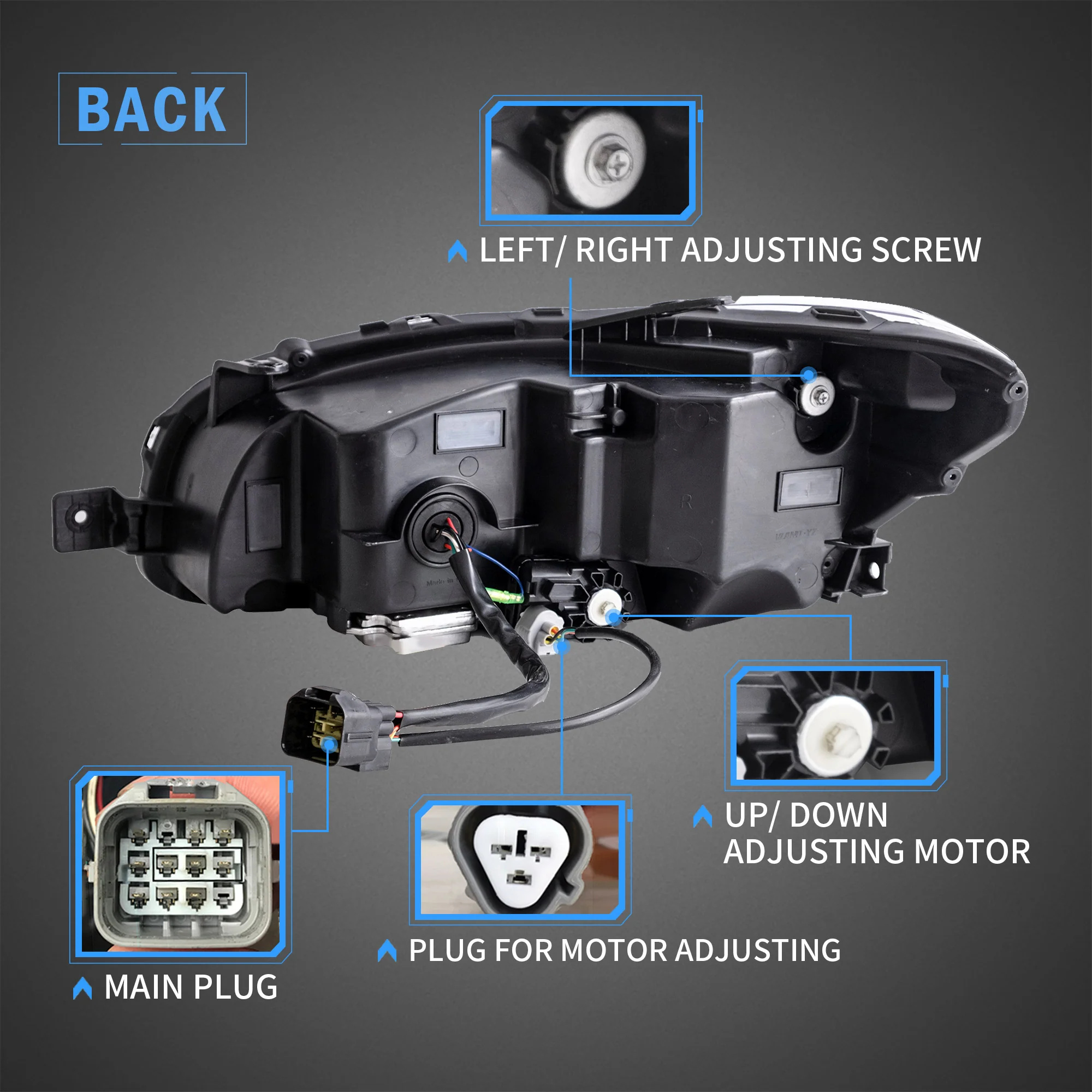 VLAND LED Projector Headlights For 2015-2021 Subaru WRX - Image 5