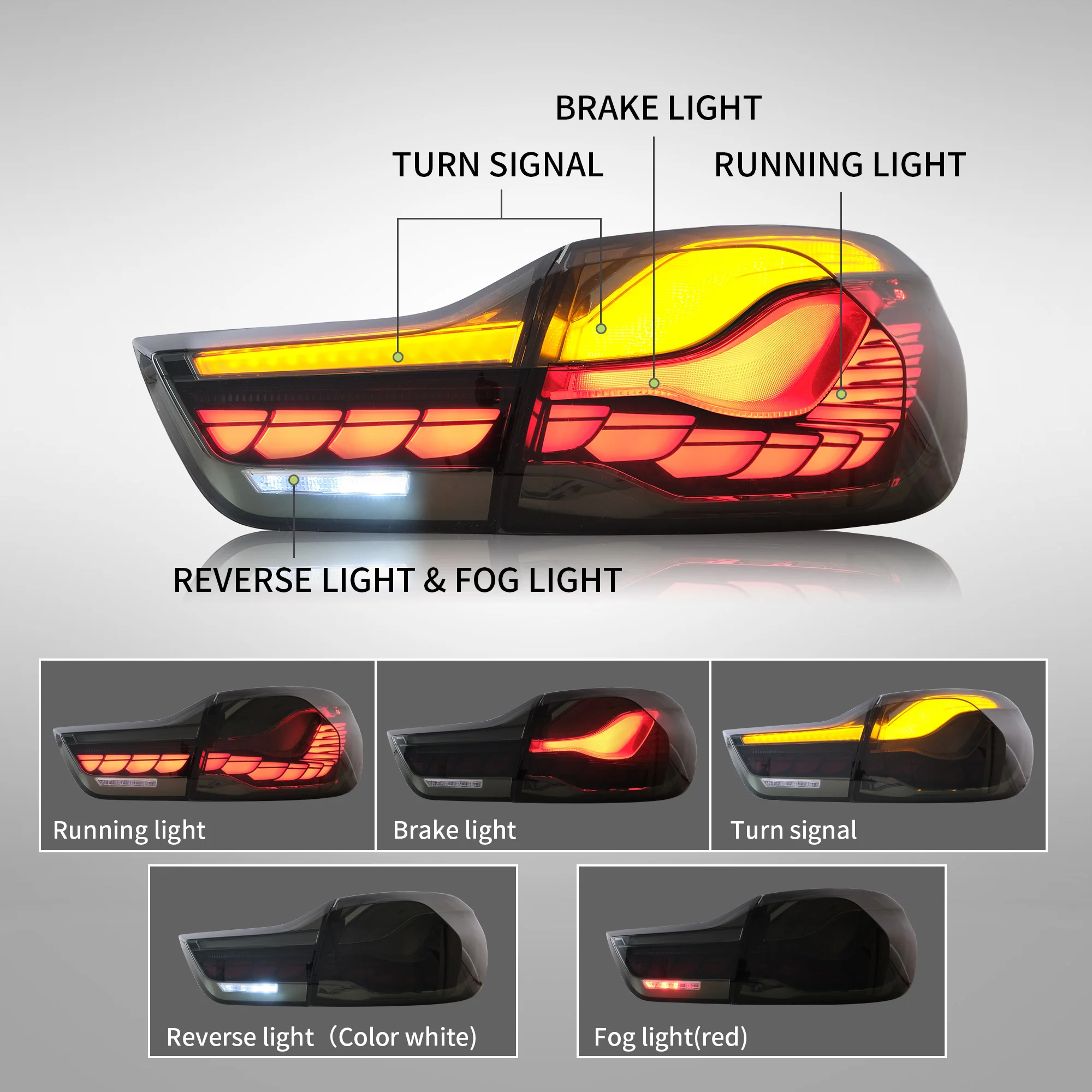 VLAND LED taillights for BMW 4 series 2014-2020 f32 f33 f36 m4 f82 f83 - Image 3