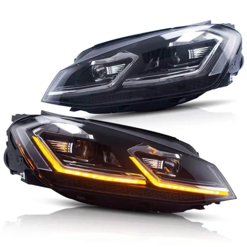 VLAND Full LED Headlights For 2018-2021 Volkswagen Golf MK7.5 Halogen Models - Image 2