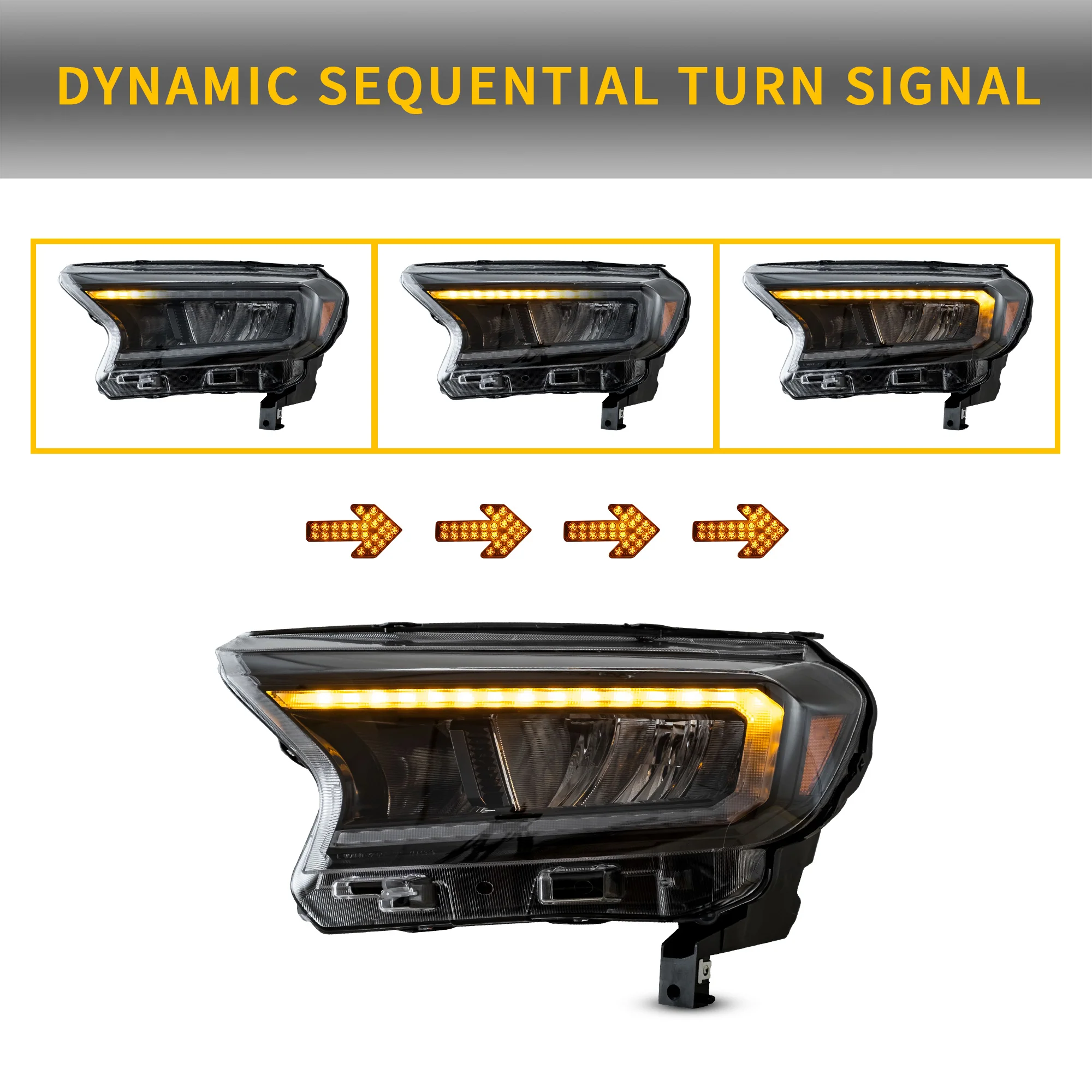 VLAND Full LED Headlights For Ford Ranger 2015-2023 [International Edition] - Image 5