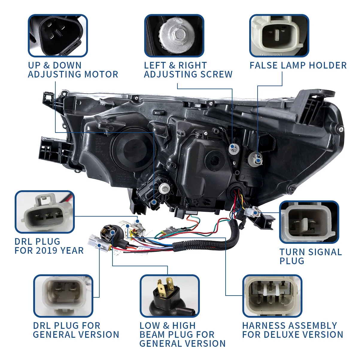 VLAND LED Headlights For 2015-2020 Toyota Hilux Front Lights - Image 6