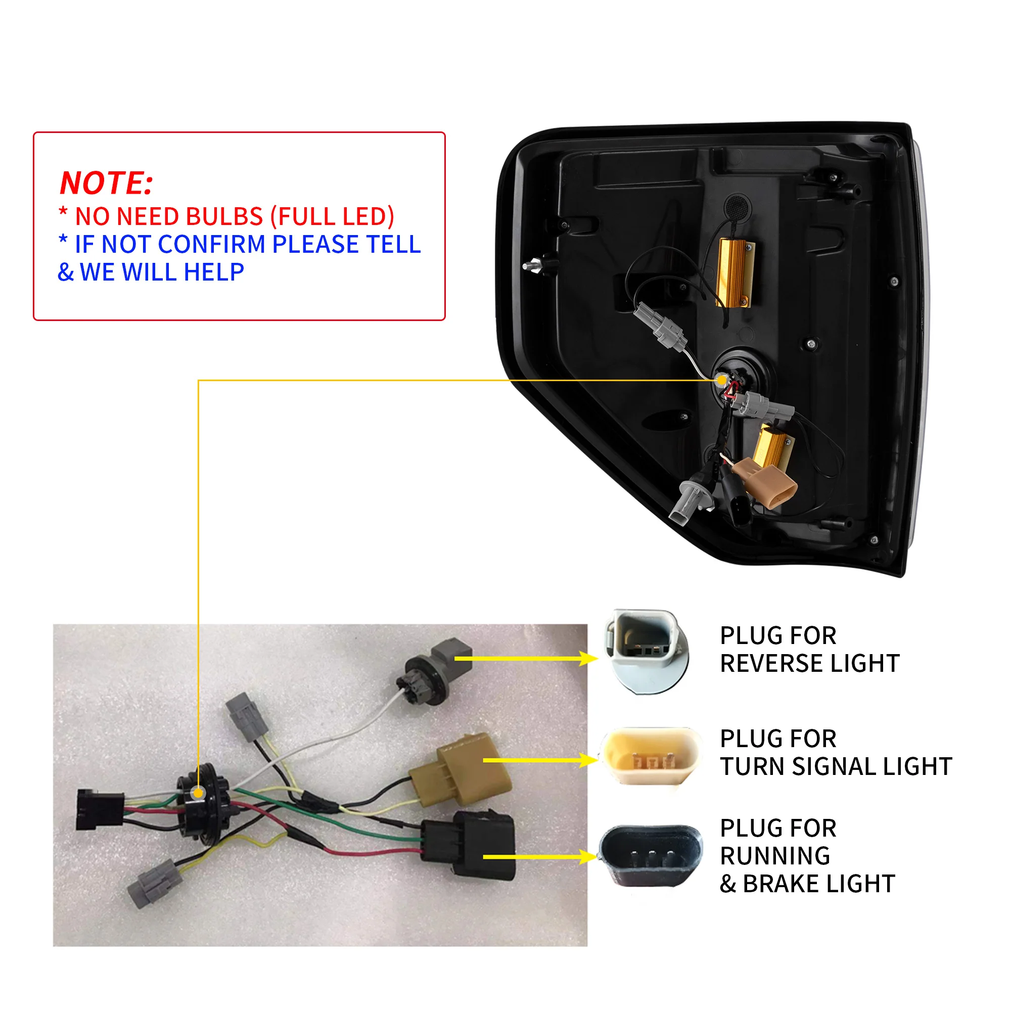 VLAND LED Tail Lights For 2009-2014 Ford F150 W/Red Turn Signal - Image 4
