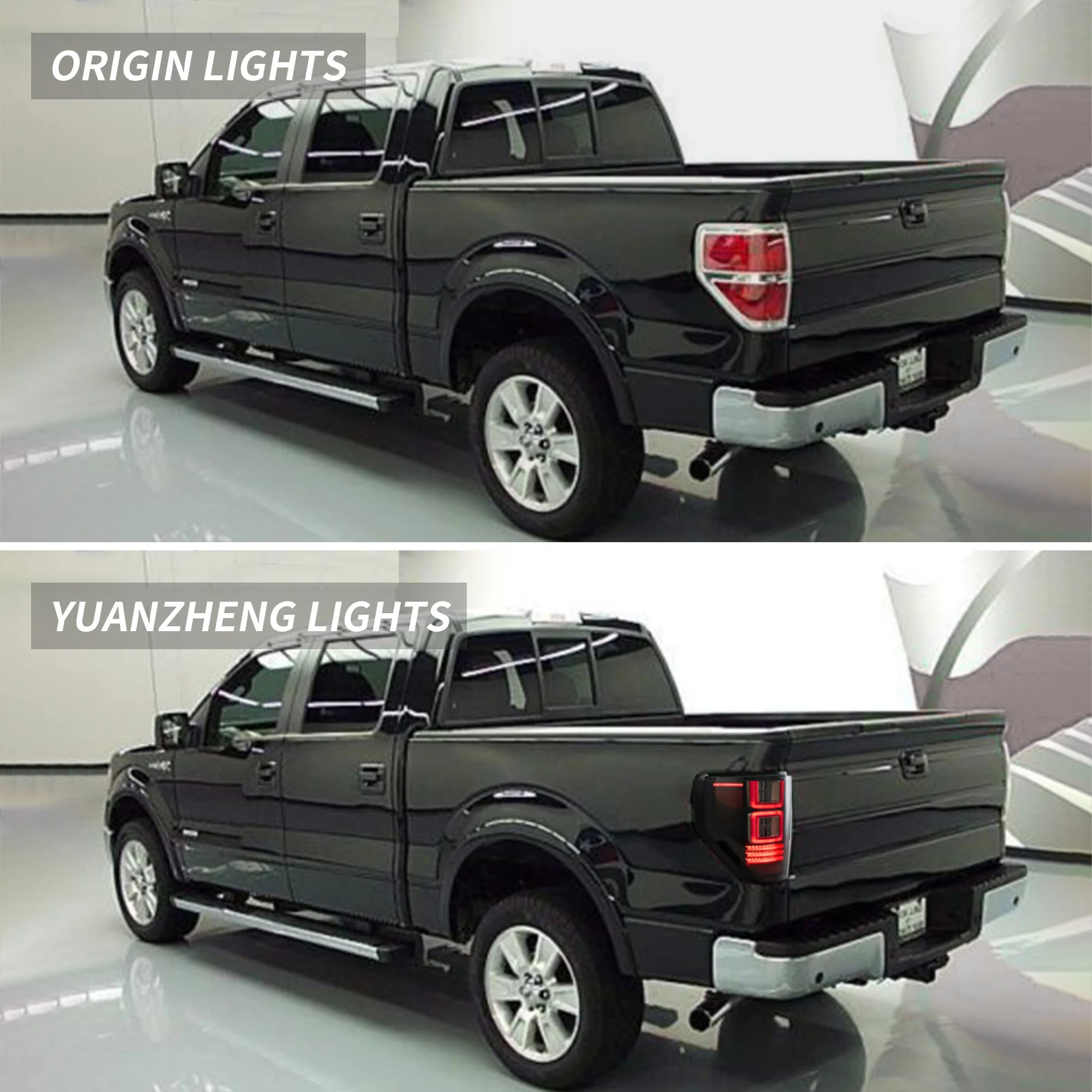 VLAND LED Tail Lights For 2009-2014 Ford F150 W/Red Turn Signal - Image 6