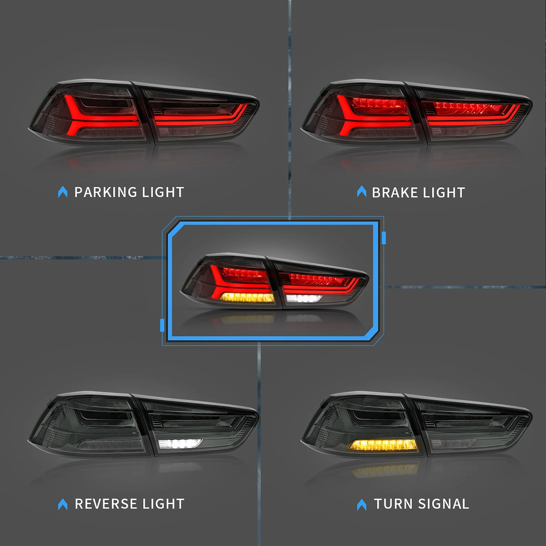 VLAND LED Tail lights For Mitsubishi Lancer 2008-2017 Rear Lamps Assembly - Image 3