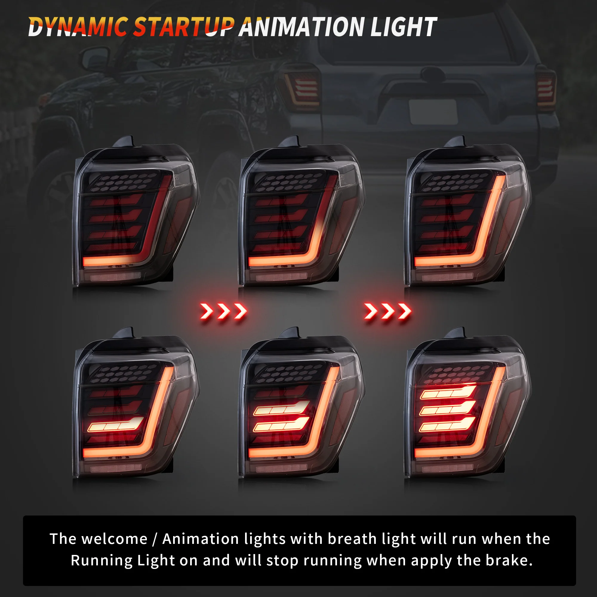 VLAND LED Taillights For 2010-2024 Toyota 4Runner - Image 3