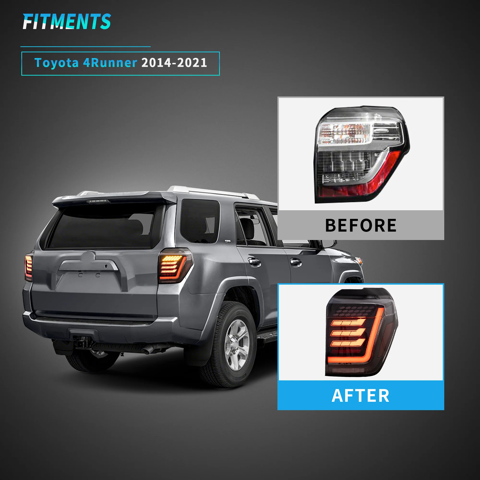 VLAND LED Taillights For 2010-2024 Toyota 4Runner - Image 4