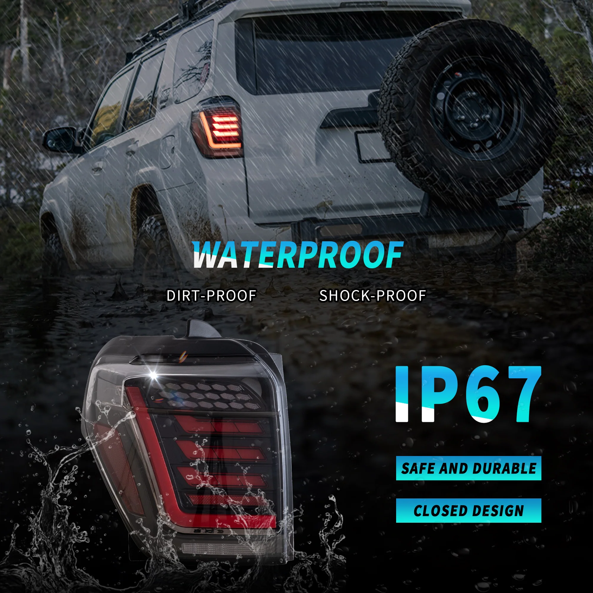 VLAND LED Taillights For 2010-2024 Toyota 4Runner - Image 6