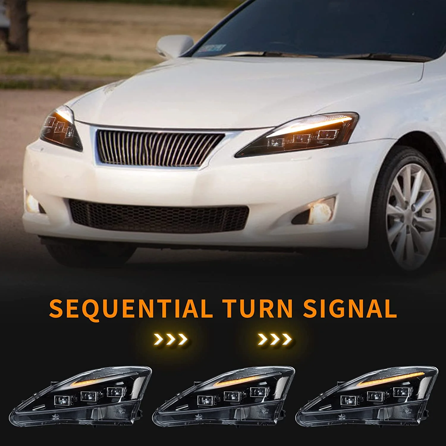 VLAND LED Headlights and Taillights For 2006-2013 Lexus IS250/350/F - Image 6