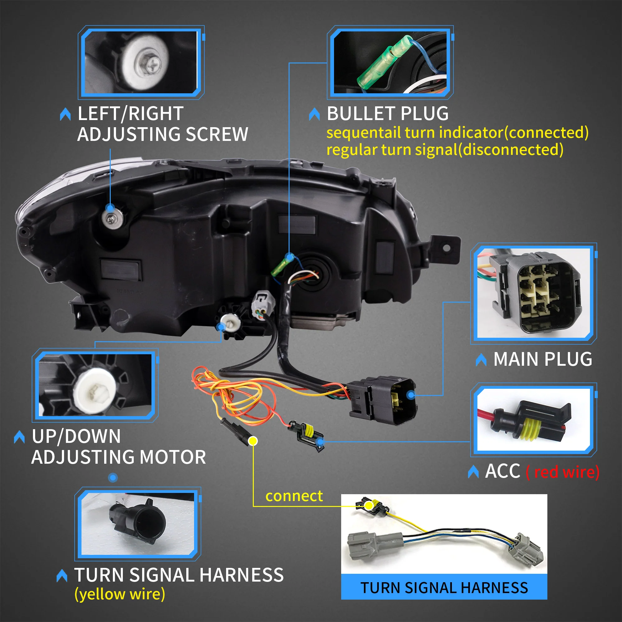 VLAND LED Headlights+Taillights For 2015-2021 Subaru WRX - Image 8