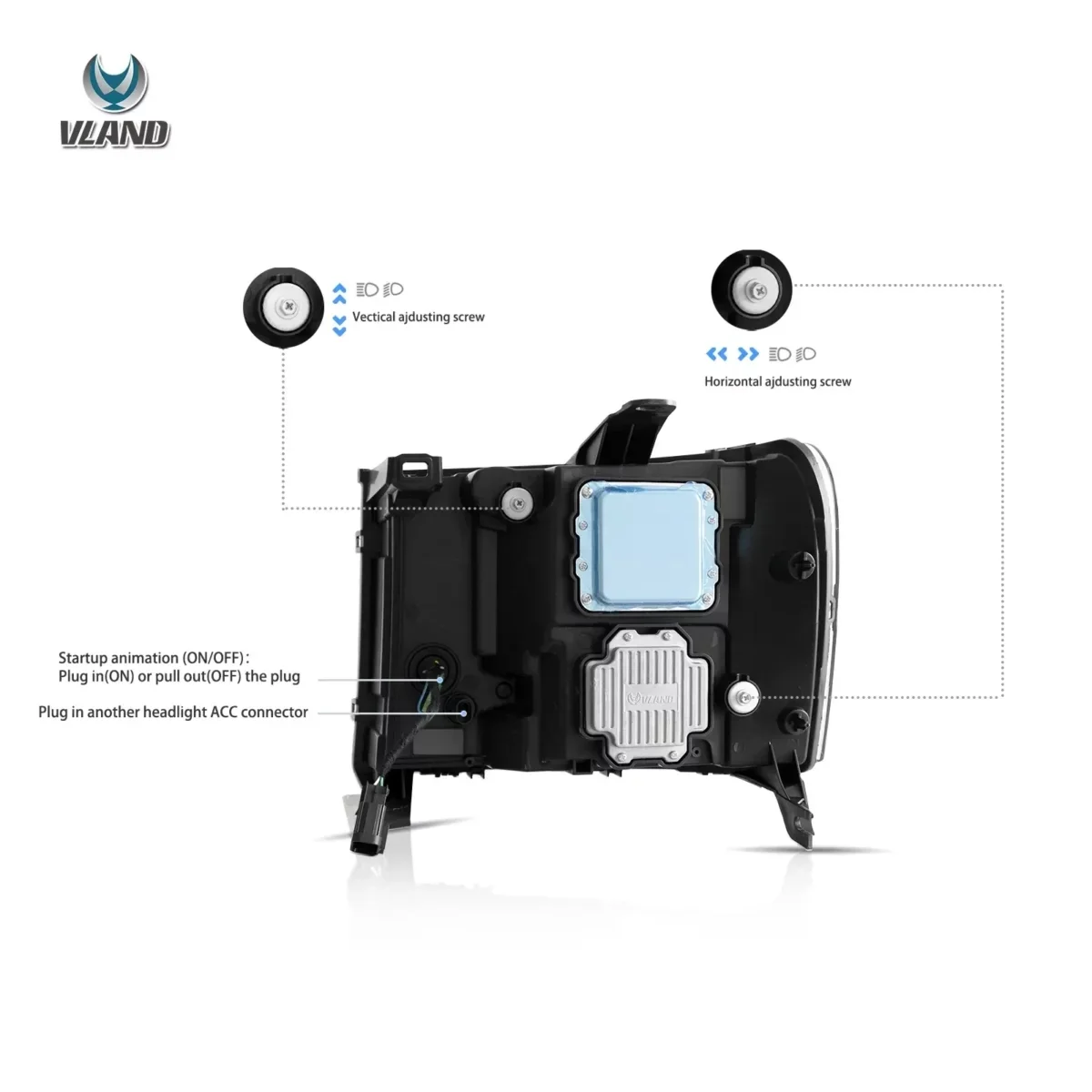 VLAND LED Headlights For 2007-2013 GMC Sierra 1500 2500HD 3500HD - Image 9