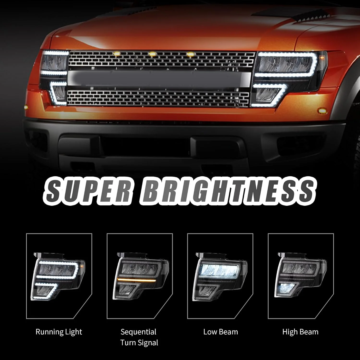 VLAND LED Headlights For 2009-2014 Ford F150 - Image 5