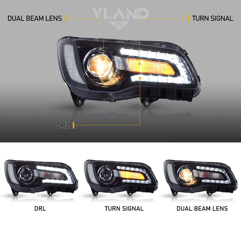 VLAND LED Headlights For 2011–2023 Chrysler 300 - Image 4
