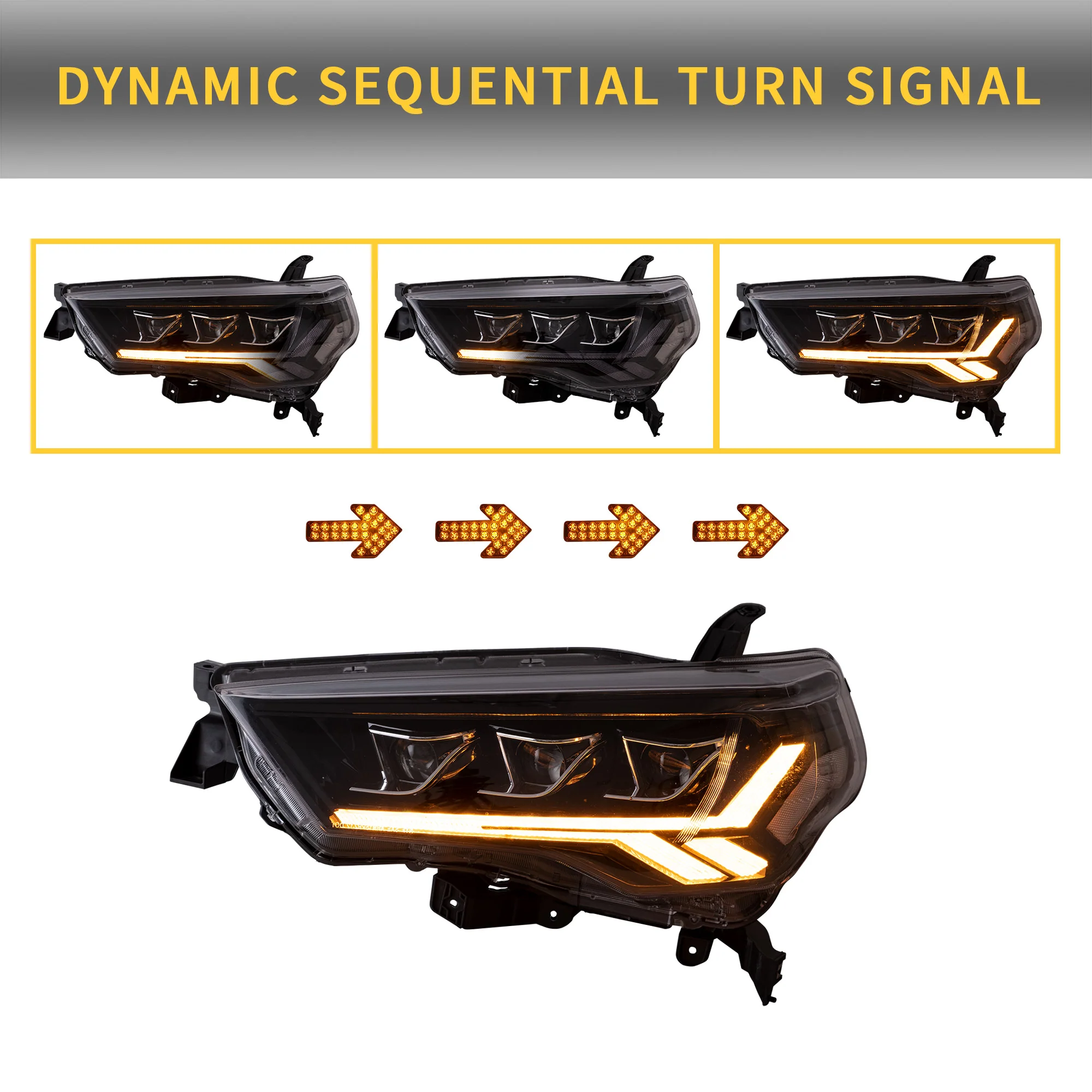 VLAND LED Headlights For 2014-2024 Toyota 4Runner Front Lights Assembly - Image 6