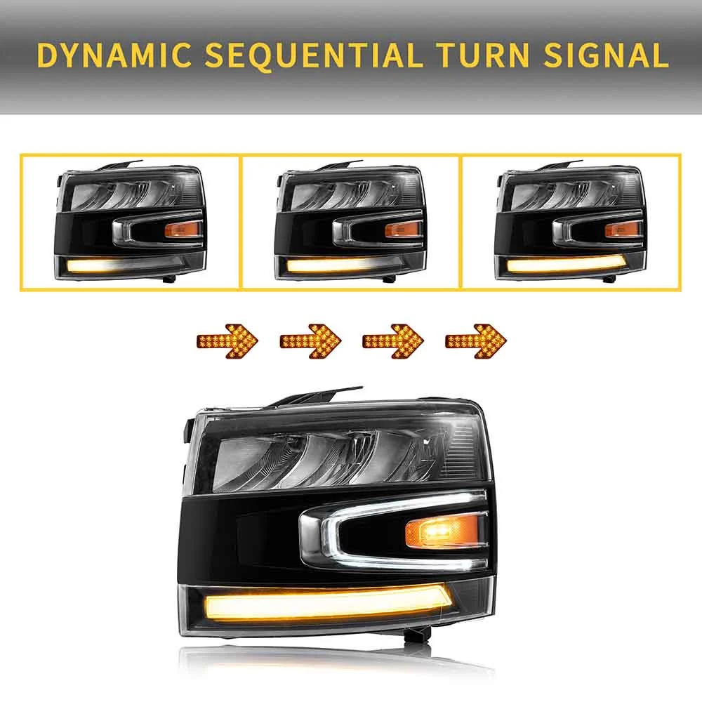 VLAND LED Headlights For 2007-2013 Chevrolet Silverado 1500 2500HD 3500HD - Image 3
