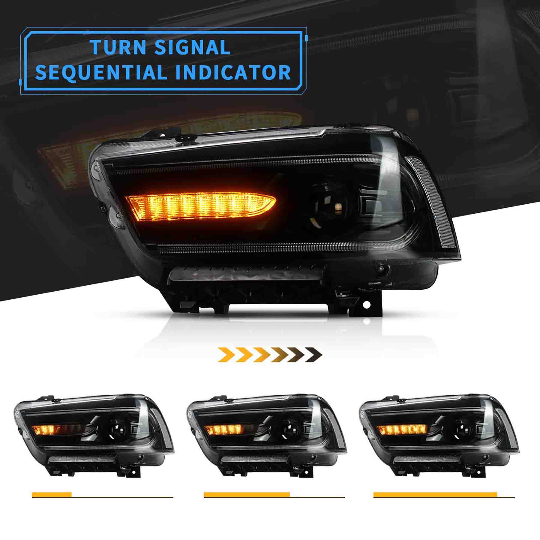 VLAND LED Headlights For Dodge Charger 2011-2014 Front lamps Assembly - Image 4