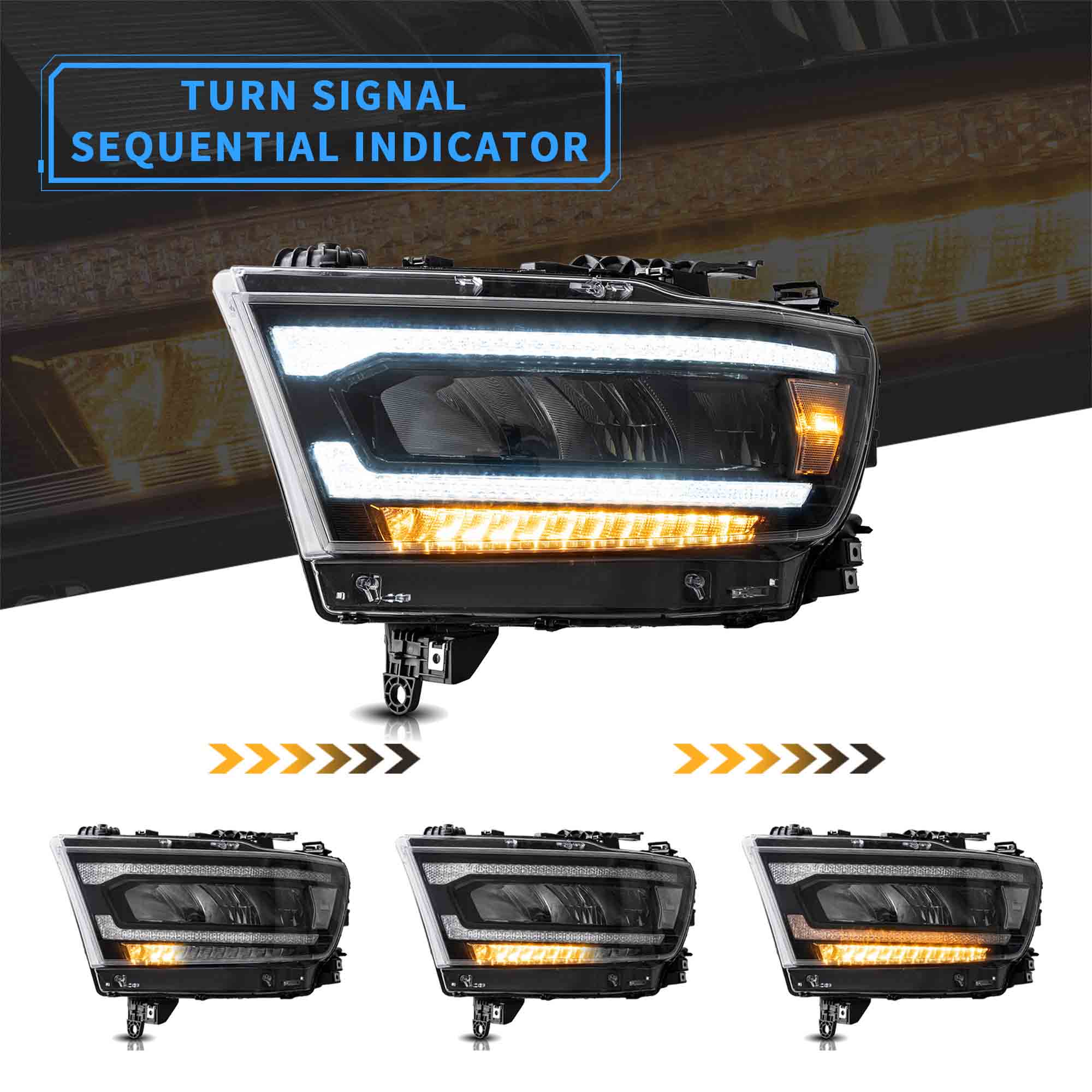 VLAND Full LED Headlights For RAM 1500 2019-2024 - Image 5