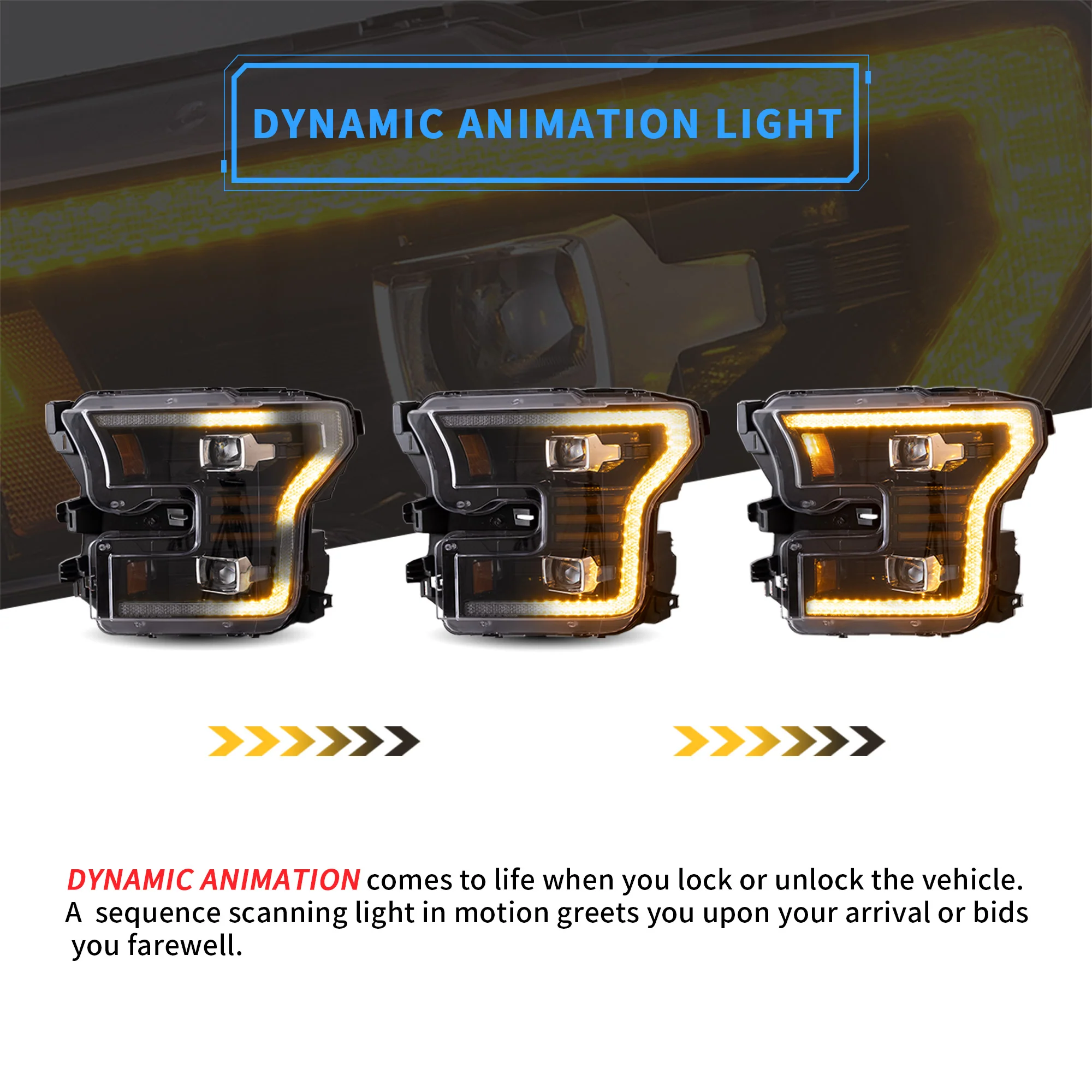 VLAND LED Headlights For 2015-2017 Ford F150 Halogen Models - Image 4