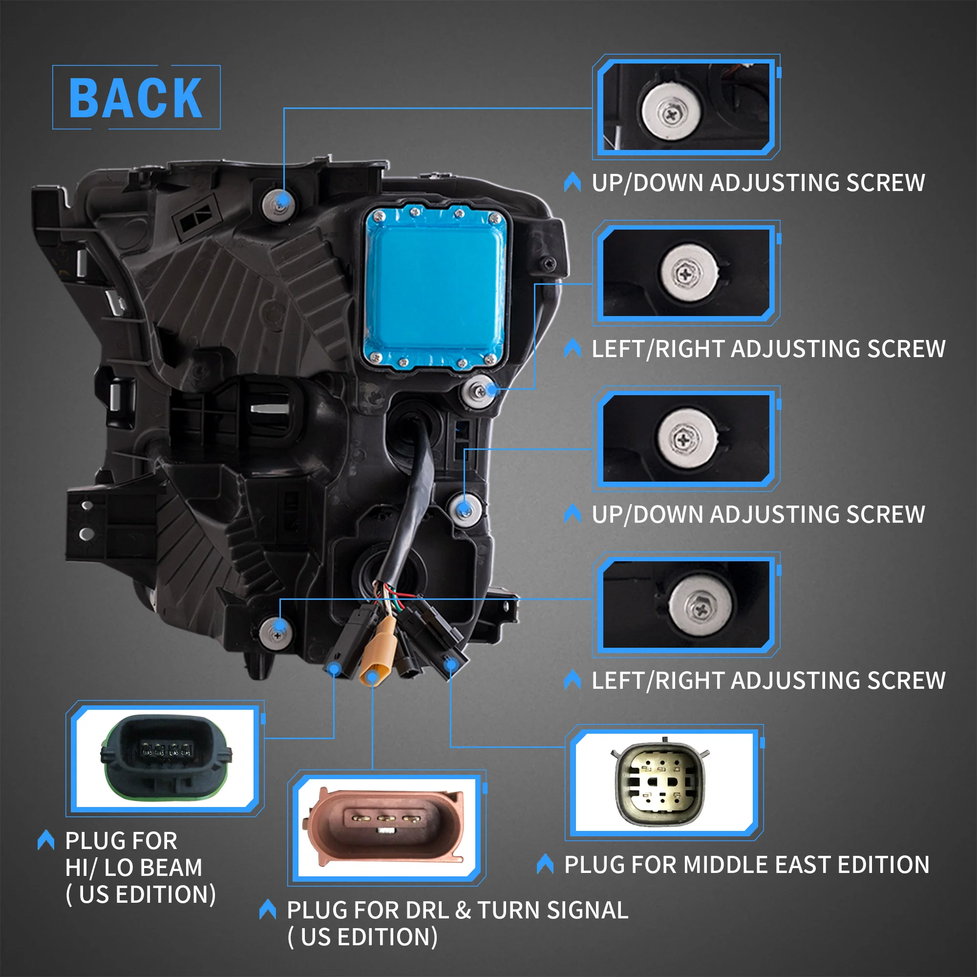 VLAND LED Headlights For 2015-2017 Ford F150 Halogen Models - Image 6