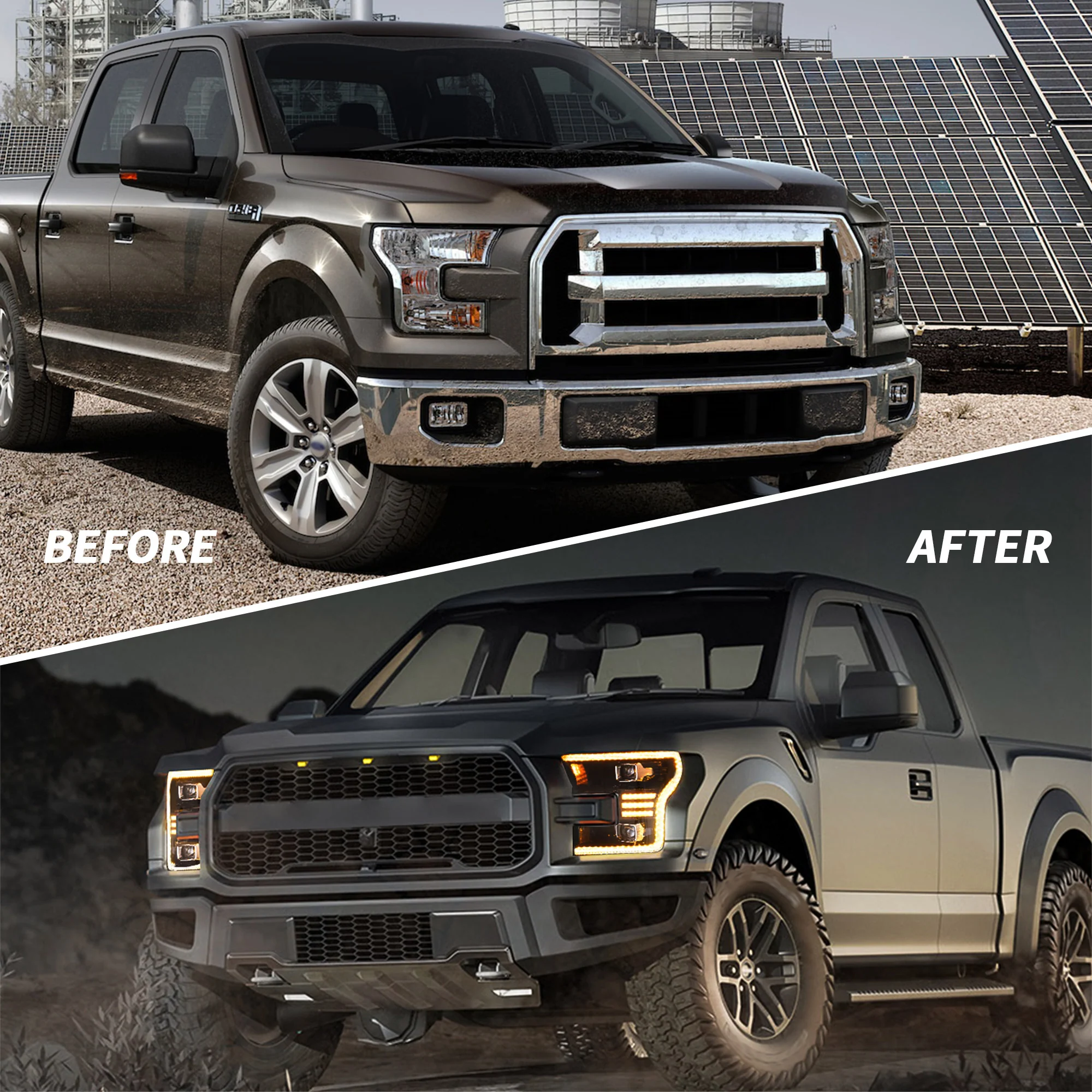 VLAND LED Headlights For 2015-2017 Ford F150 Halogen Models - Image 9