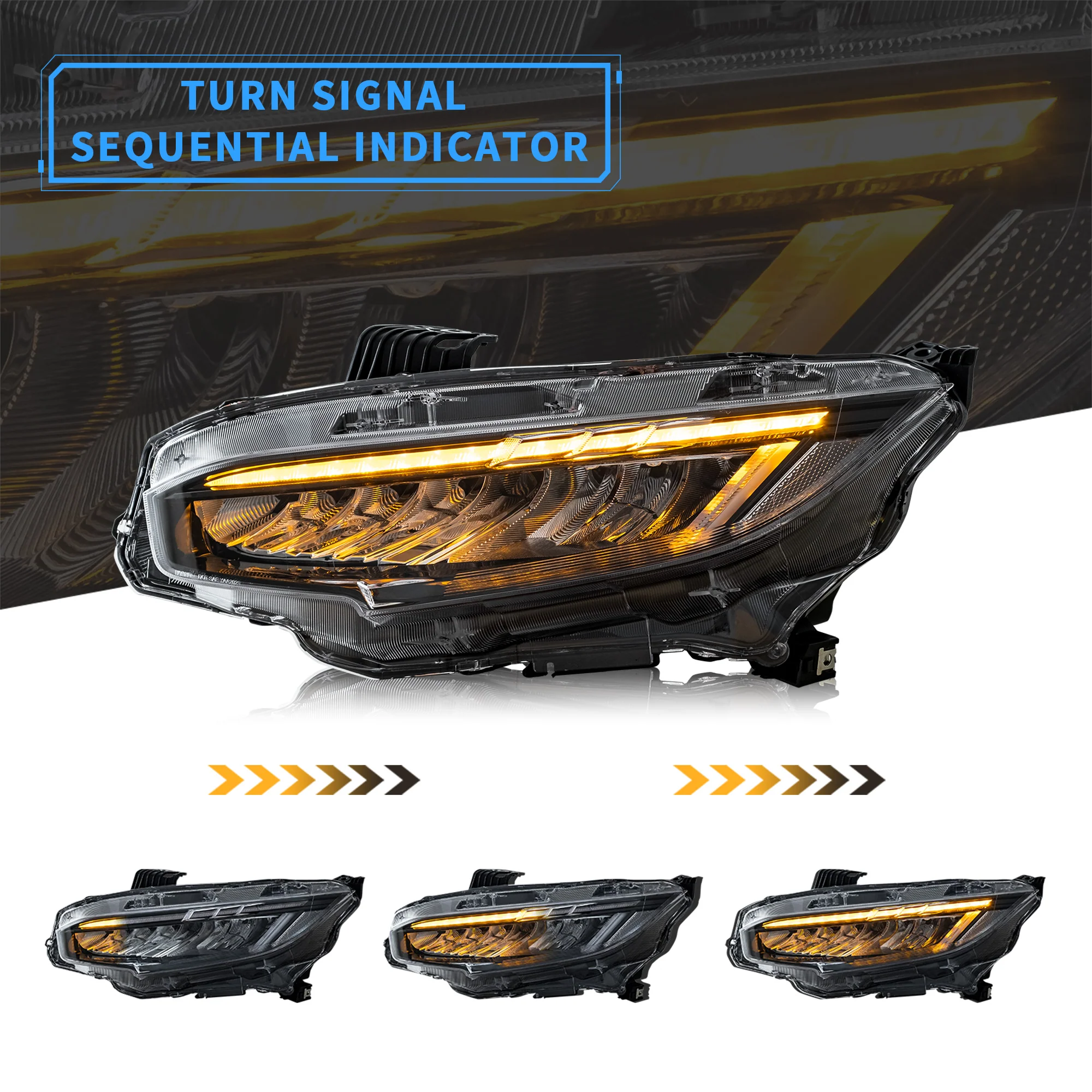 VLAND LED Headlights For Honda Civic 2016-2021 Sedan Hatchback Coupe Front Lights - Image 3
