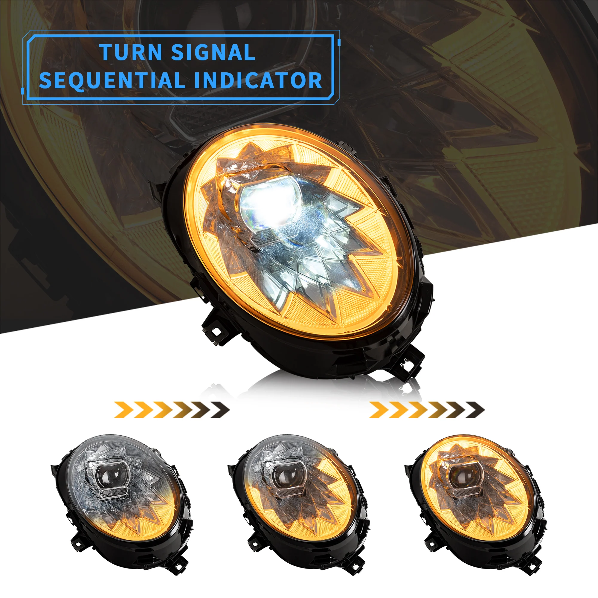 VLAND LED Headlights For 2014-2018 Mini Cooper F56 halogen models - Image 3