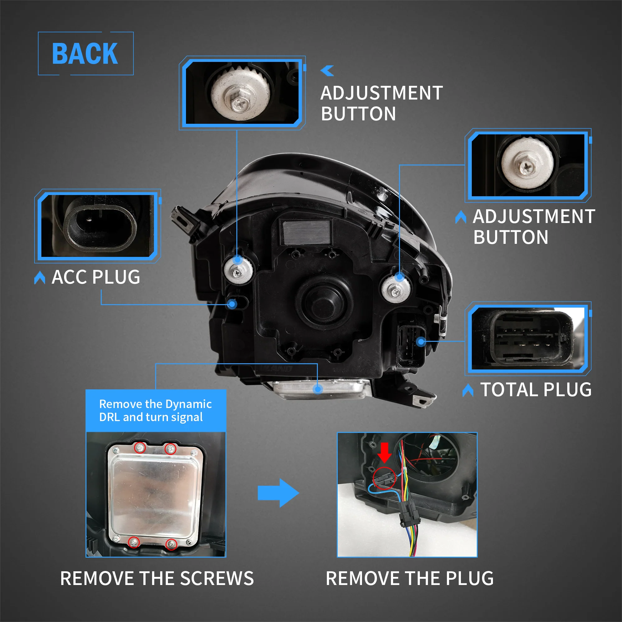 VLAND LED Headlights For 2014-2018 Mini Cooper F56 halogen models - Image 6
