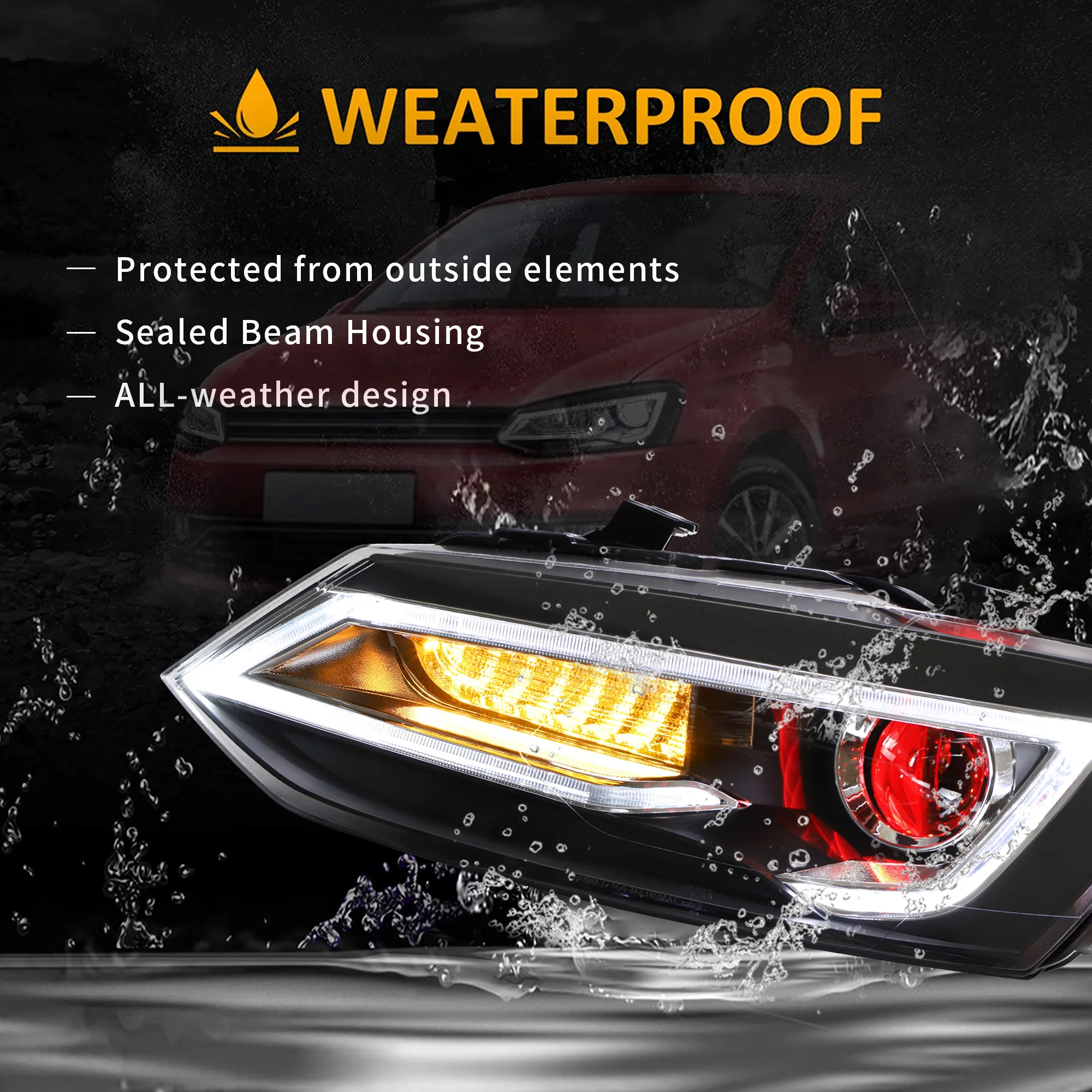 VLAND LED Headlights For Volkswagen Polo MK5 2009-2017 - Image 7