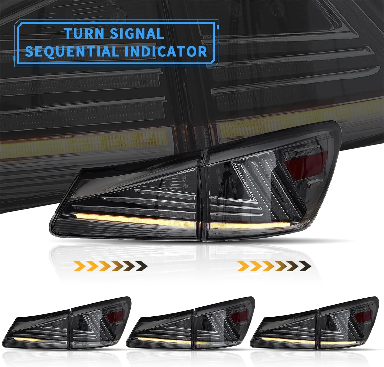 VLAND LED Headlights & Taillights For 2006-2013 Lexus IS250/350/F - Image 8