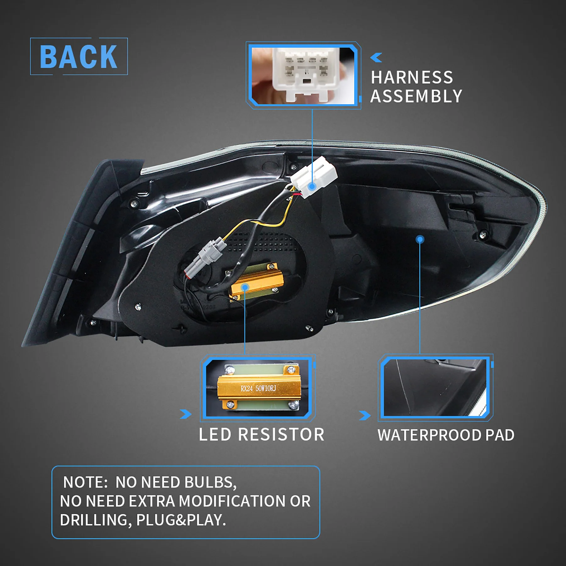 VLAND LED Headlights+Taillights For 2015-2021 Subaru WRX - Image 13