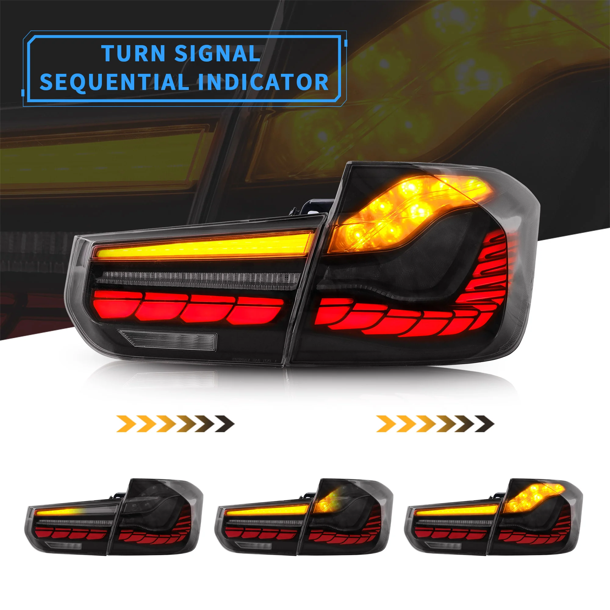vland led taillights for 2012-2019 bmw 3 series f30 f80 m3 - Image 5