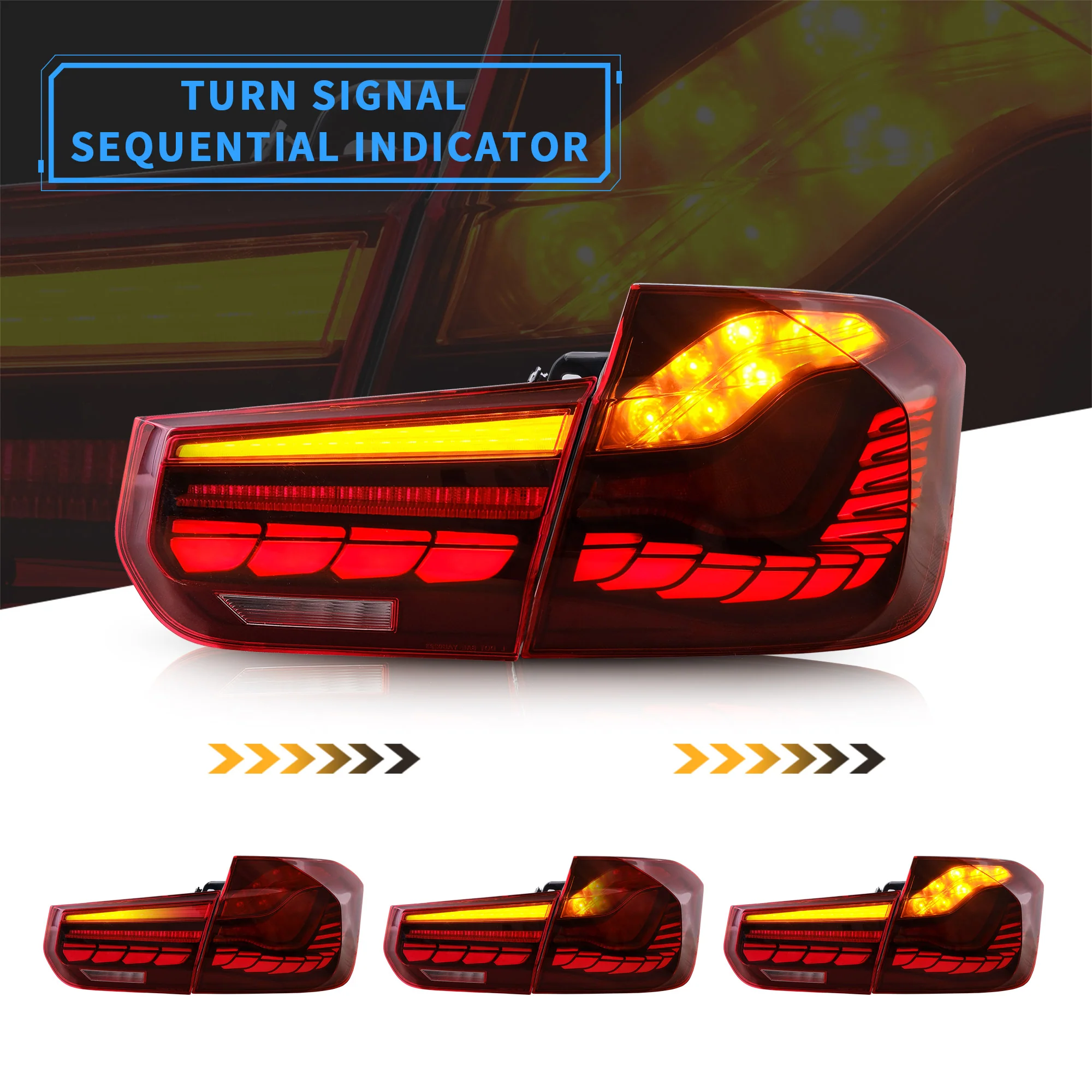VLAND LED Tail Lights For 2012-2019 BMW 3 Series F30 F80 M3 - Image 5