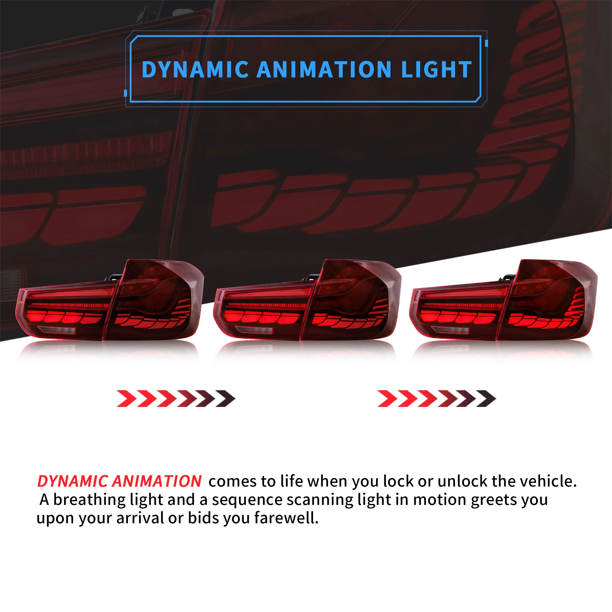 VLAND LED Tail Lights For 2012-2019 BMW 3 Series F30 F80 M3 - Image 6