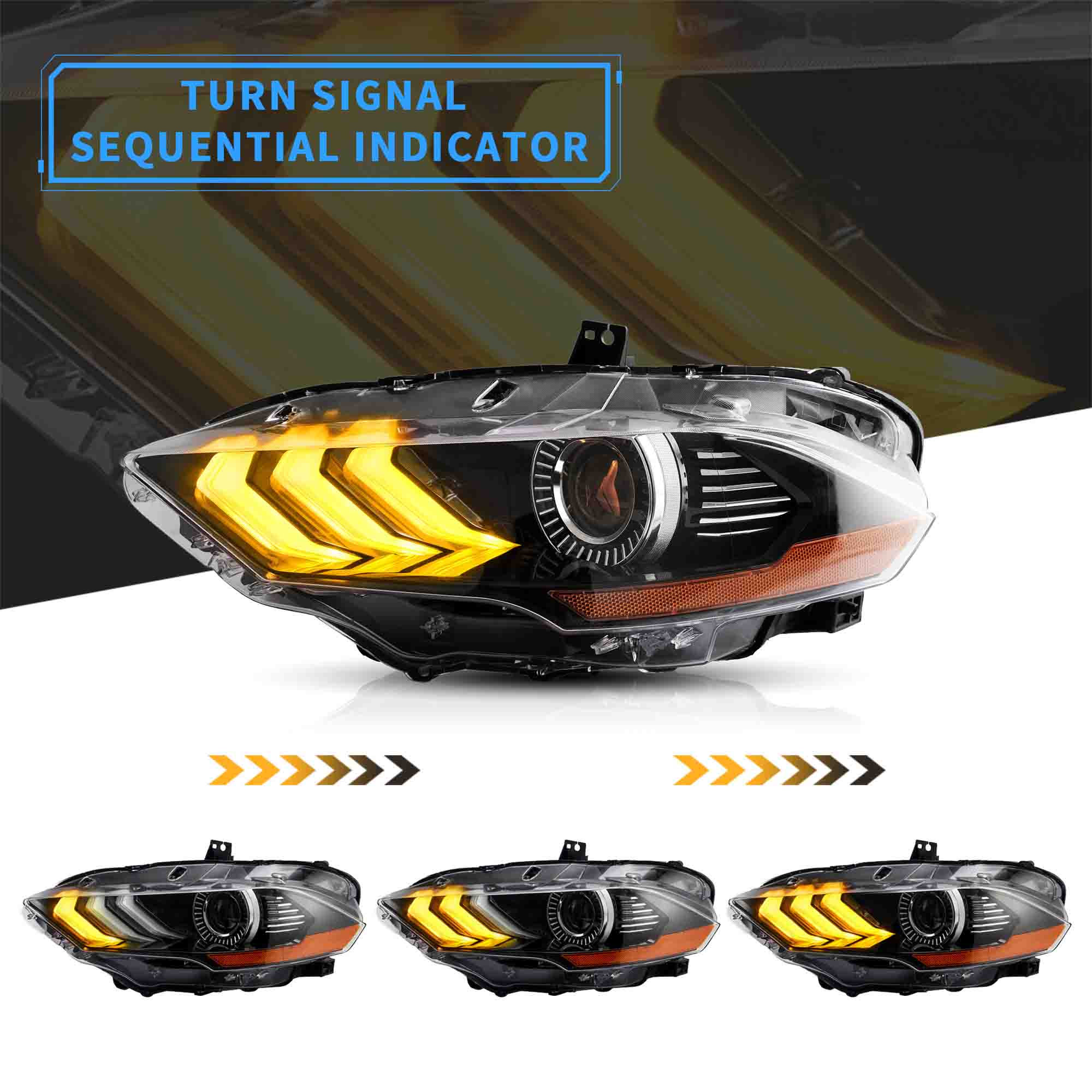 VLAND LED RGB Headlights For Ford Mustang 2018-2023 (S550 Facelift) - Image 5