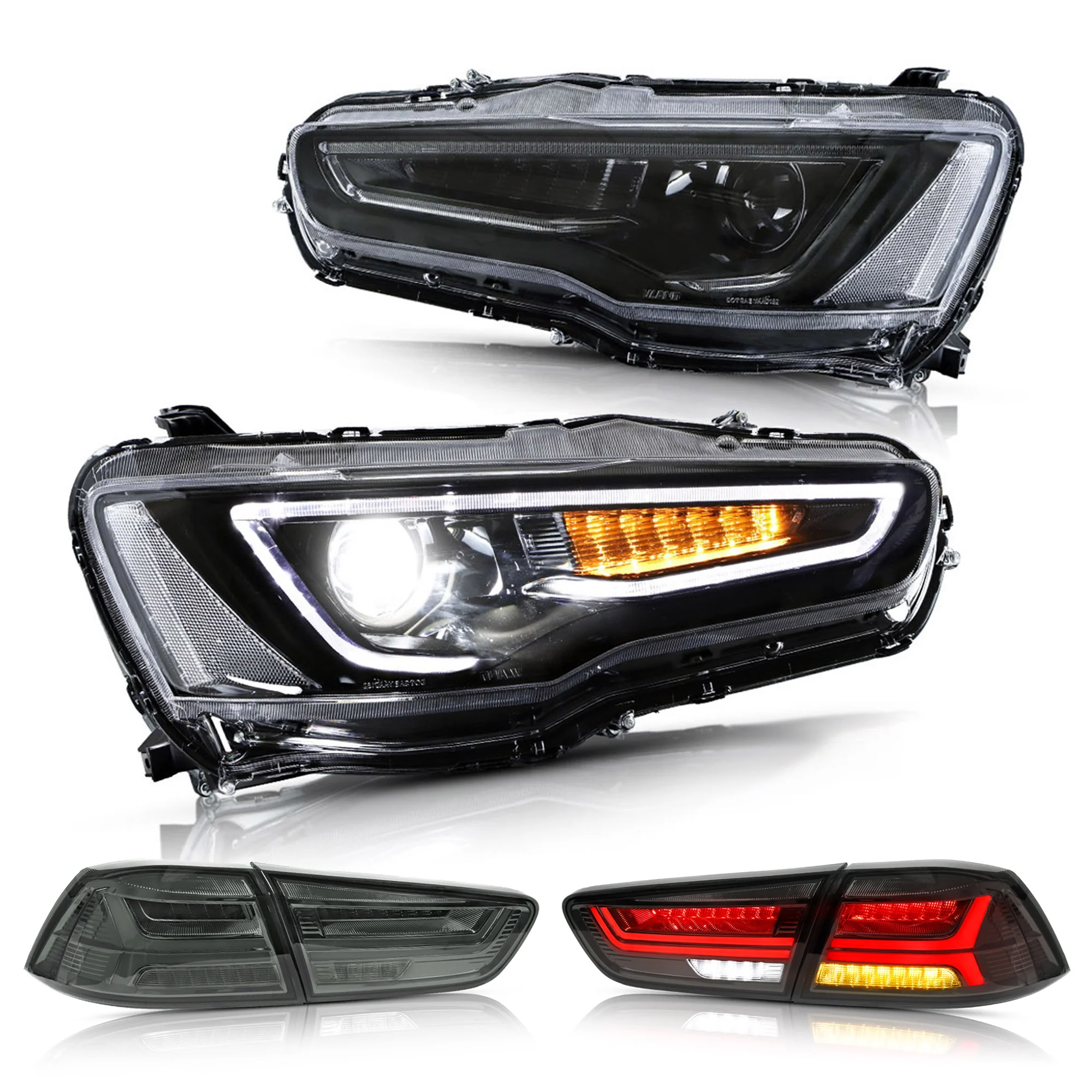VLAND LED Headlights+Taillights For Mitsubishi Lancer 2008-2017 - Image 10