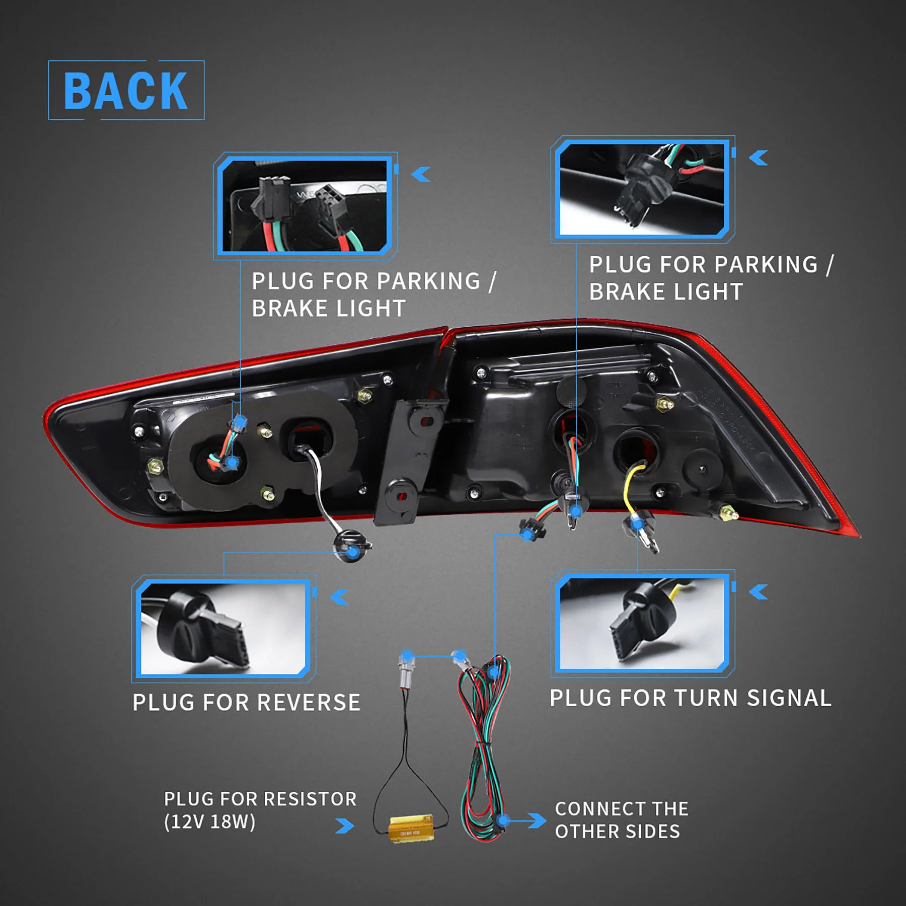 VLAND LED Headlights+Taillights For Mitsubishi Lancer 2008-2017 - Image 6