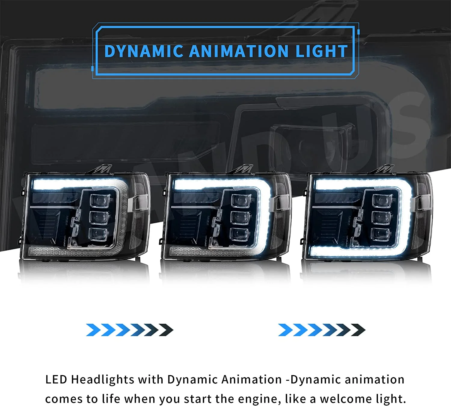 VLAND LED Headlights For 2007-2013 GMC Sierra 1500 2500HD 3500HD - Image 4