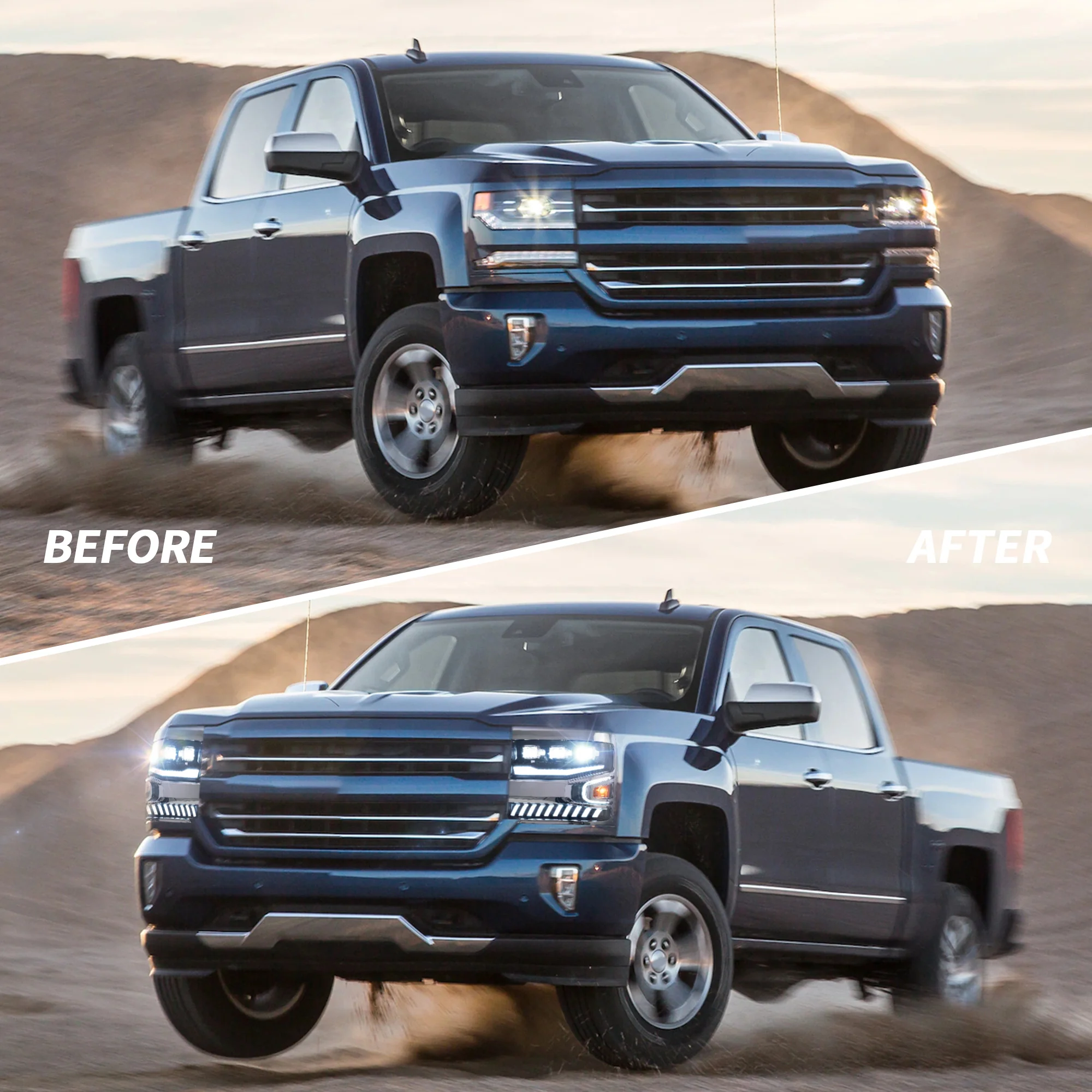 VLAND LED Projector Headlights For 2016-2018 Chevrolet Silverado 1500 - Image 9