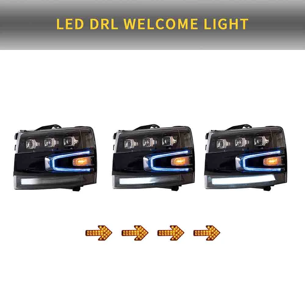 VLAND LED Projector Headlights For Chevrolet Silverado 1500 2500HD 3500HD 2007-2013 - Image 5