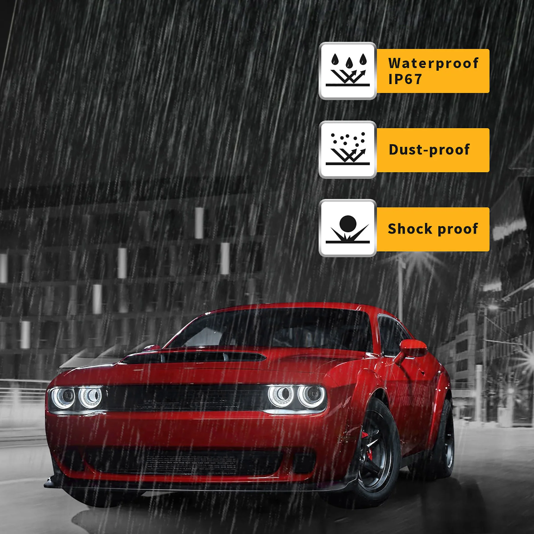 VLAND LED Halo Headlights For 2015-2023 Dodge Challenger Halogen Models - Image 5
