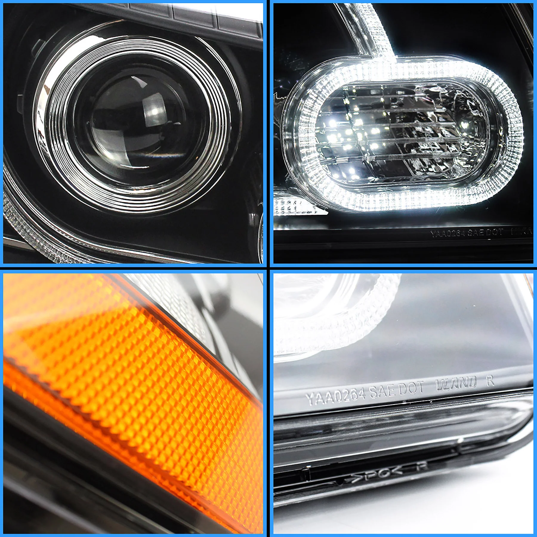 VLAND LED Projector Headlights for Toyota Highlander 2001-2007 Aftermarket Front Lamps - Image 5