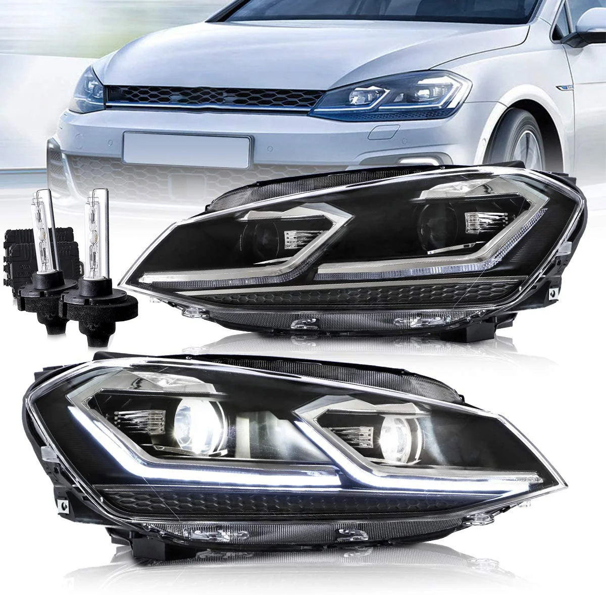 VLAND LED Headlights For 2015-2017 Volkswagen Golf MK7 Halogen Model - Image 10