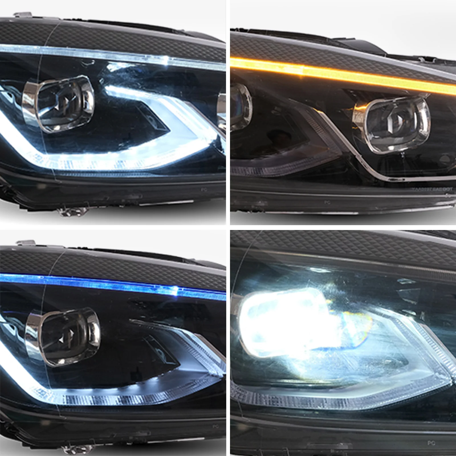 VLAND LED Headlights For 2009-2014 Volkswagen Golf Mk6 Halogen Model - Image 6