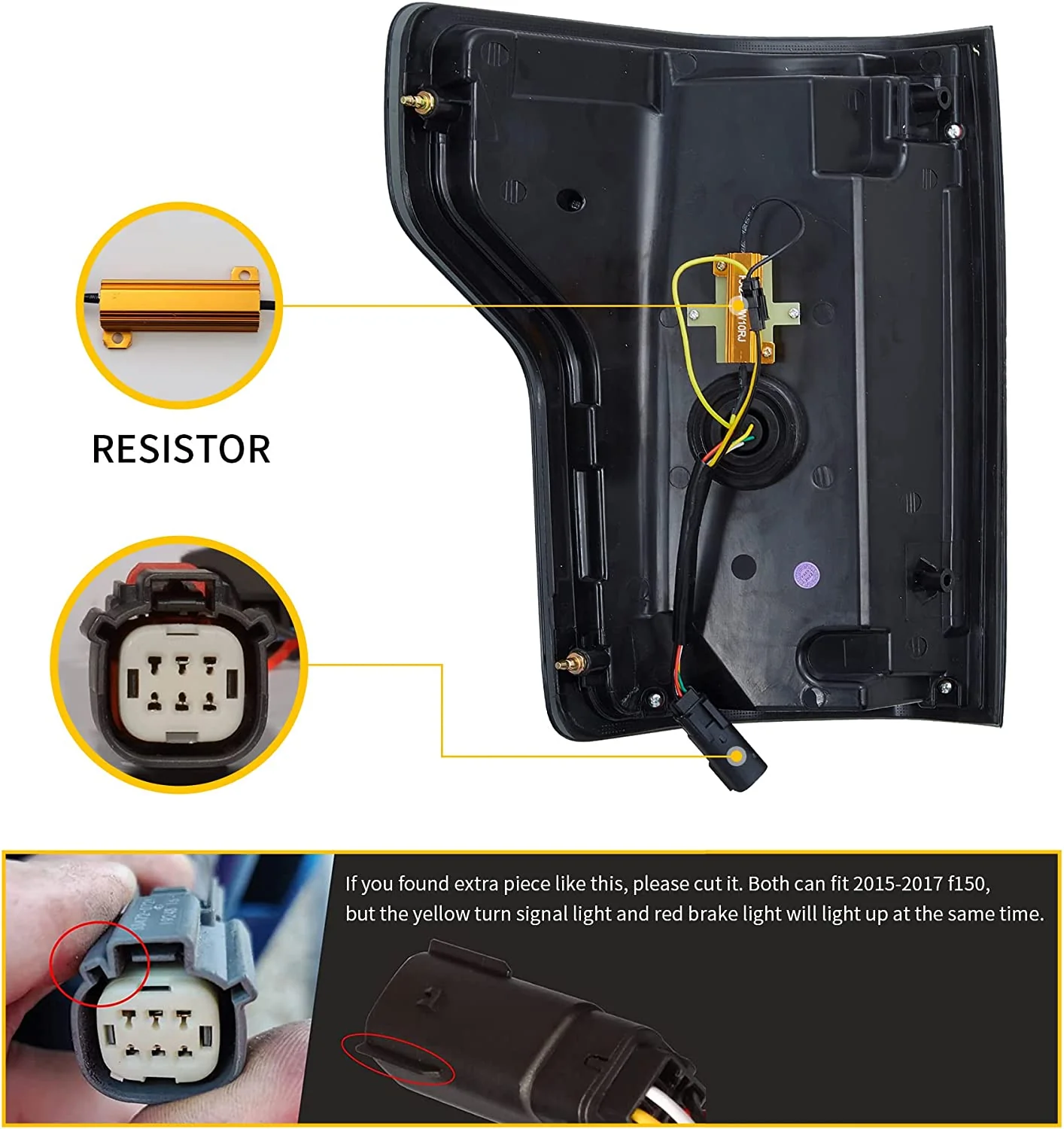 VLAND LED Smoked Taillights For 2015-2020 Ford F150 Halogen Model - Image 5
