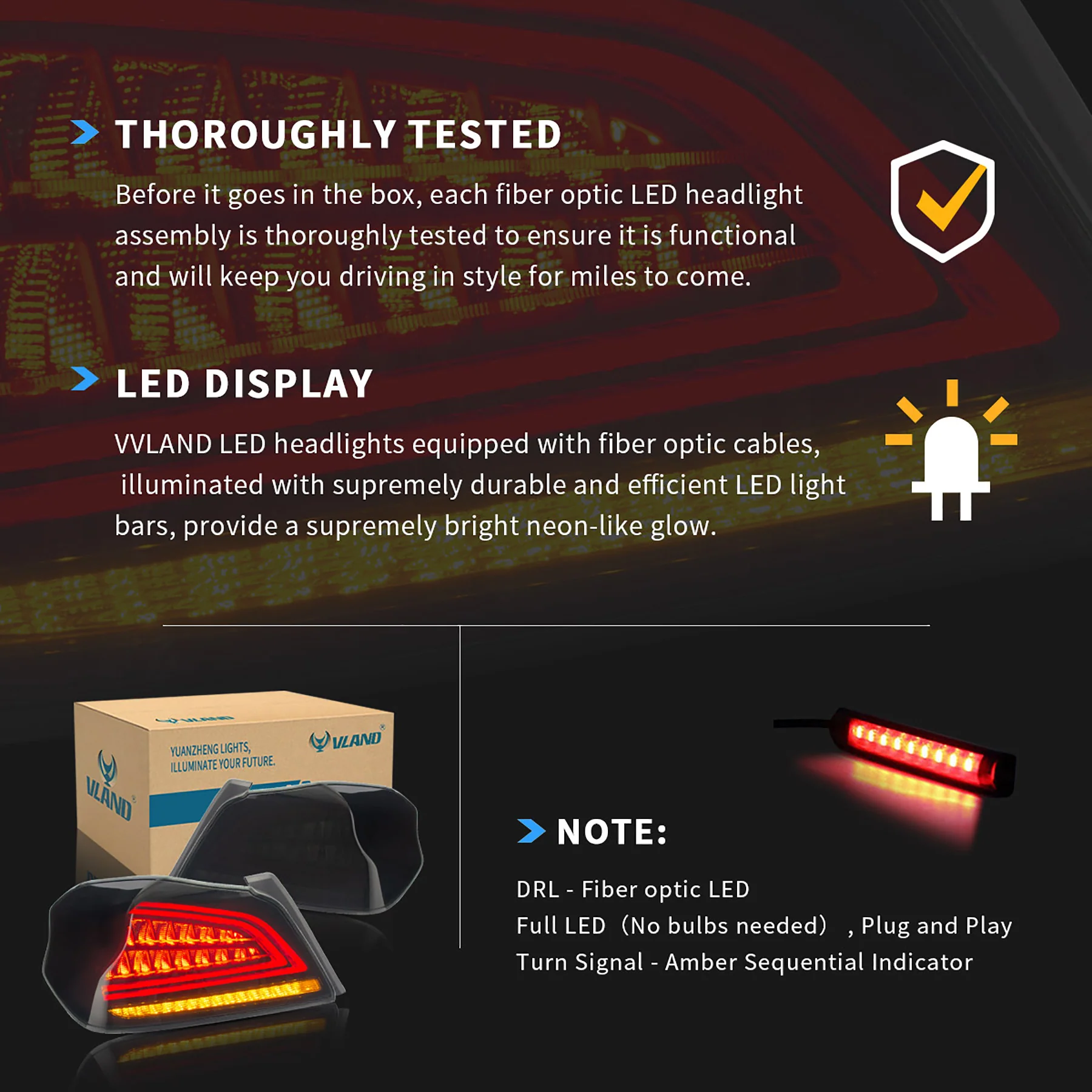 VLAND LED Taillights For 2015-2021 Subaru WRX - Image 5